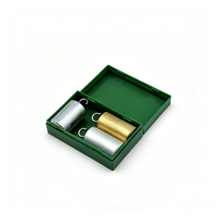 Набор тел равного объема (латунь, сталь, алюминий) цилиндры